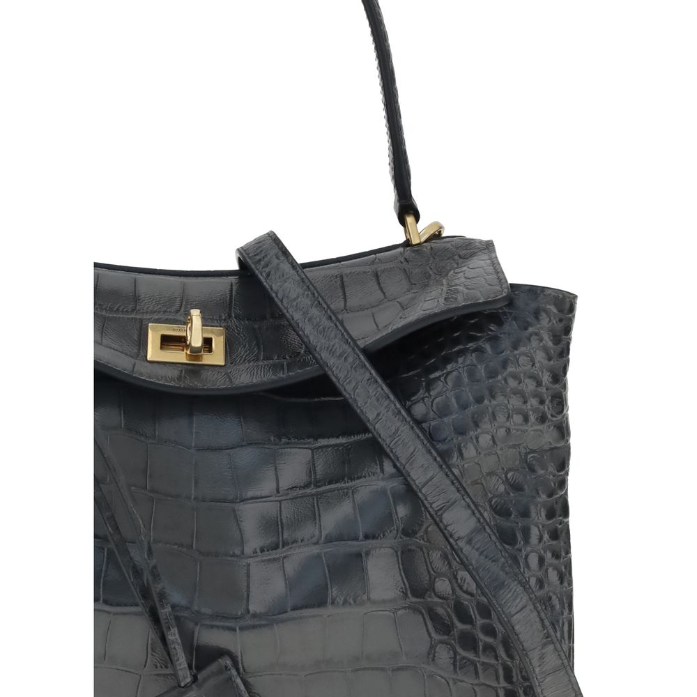 Balenciaga Rodeo Shoulder Bag in crocodile-print leather - Product Image 4