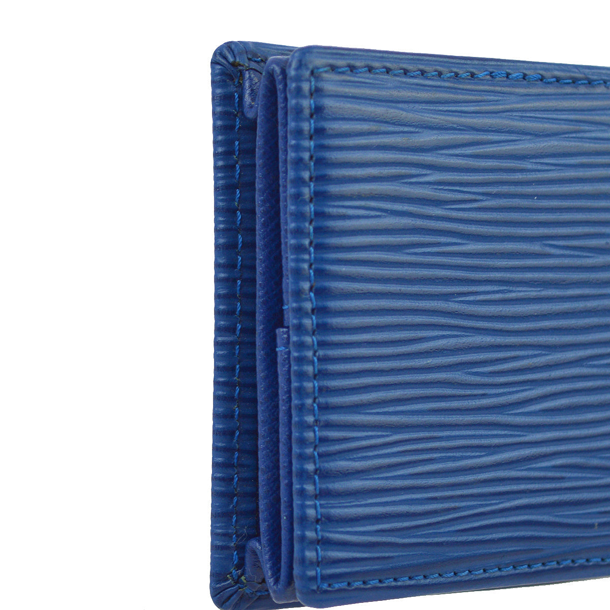 Louis Vuitton Blue Epi Porte Monnaie Boite Coin Wallet
