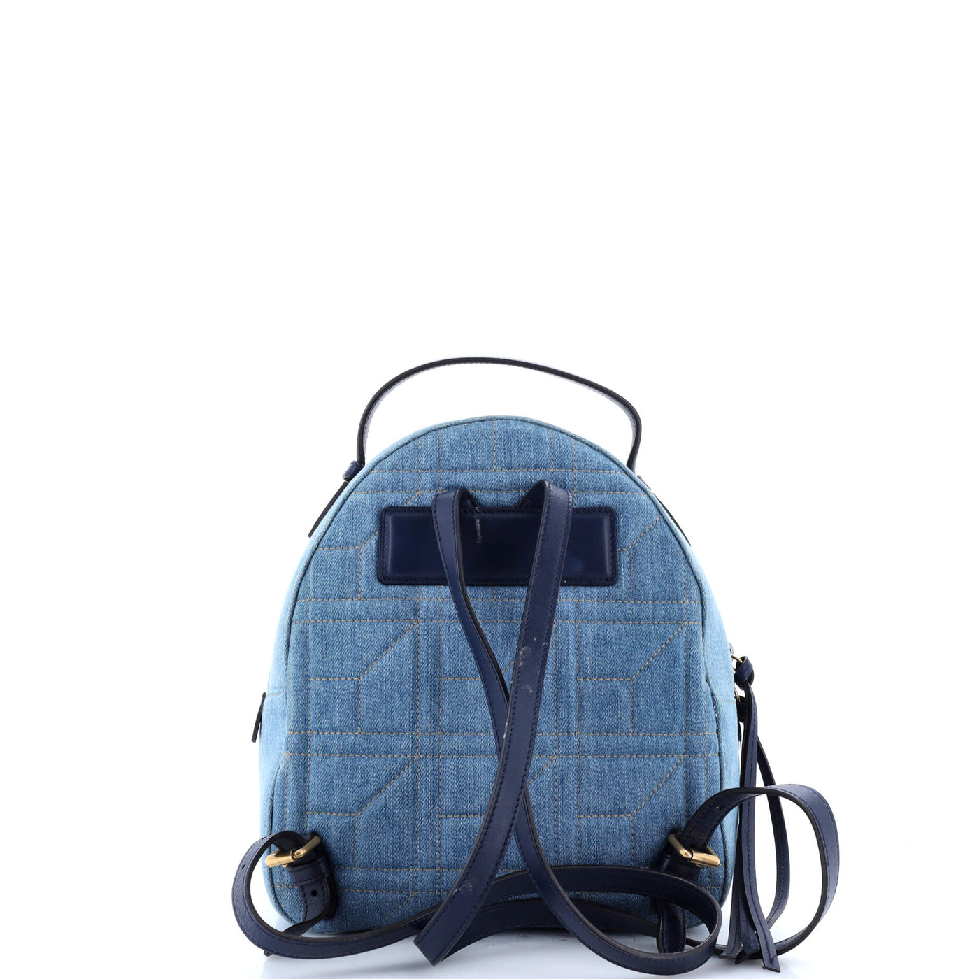 Pearly GG Marmont Backpack Embellished Matelasse Denim Small - Product Image 3