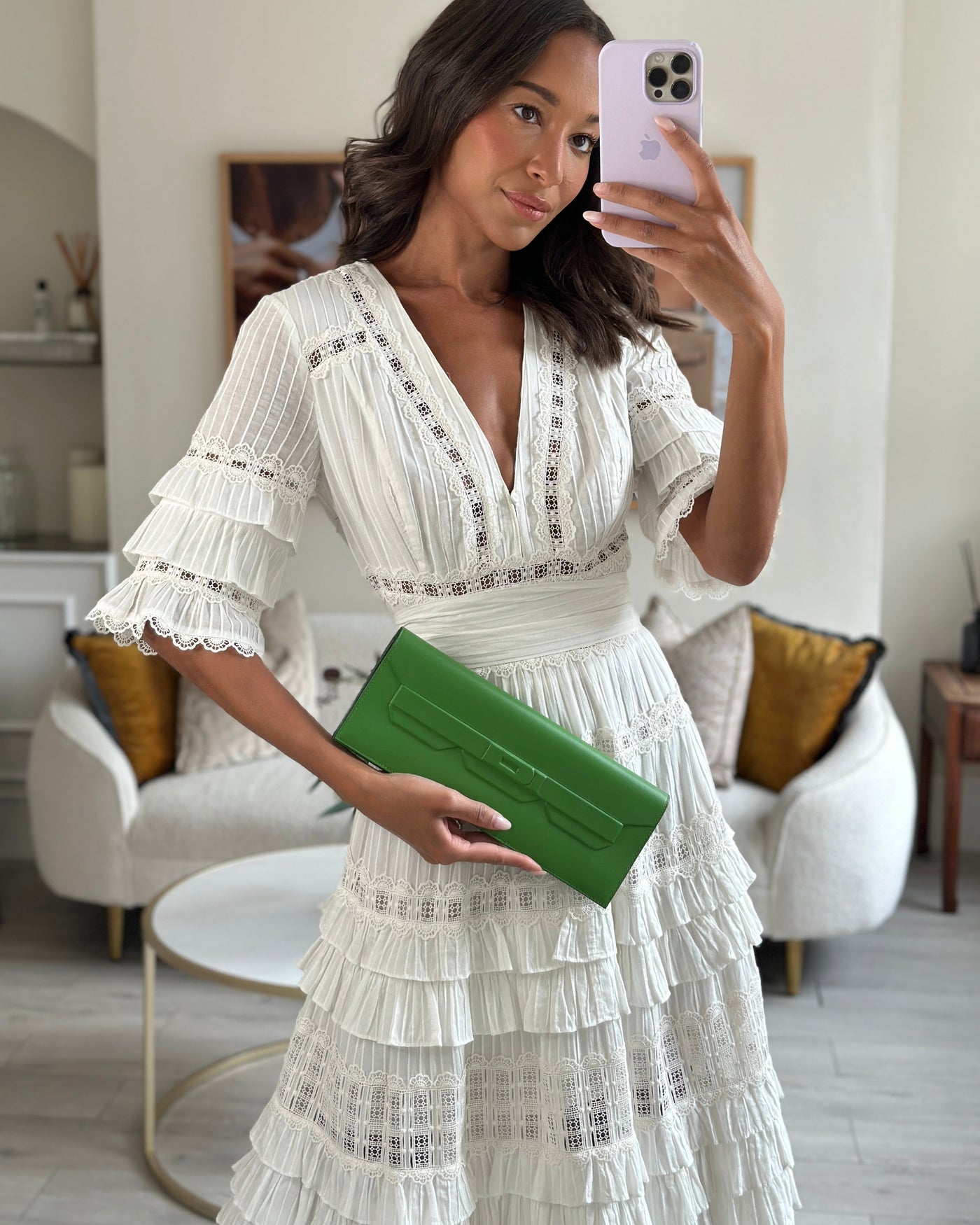 Hermes Birkin Cut Shadow Bag In Vert Yucca Swift Leather - Product Image 3