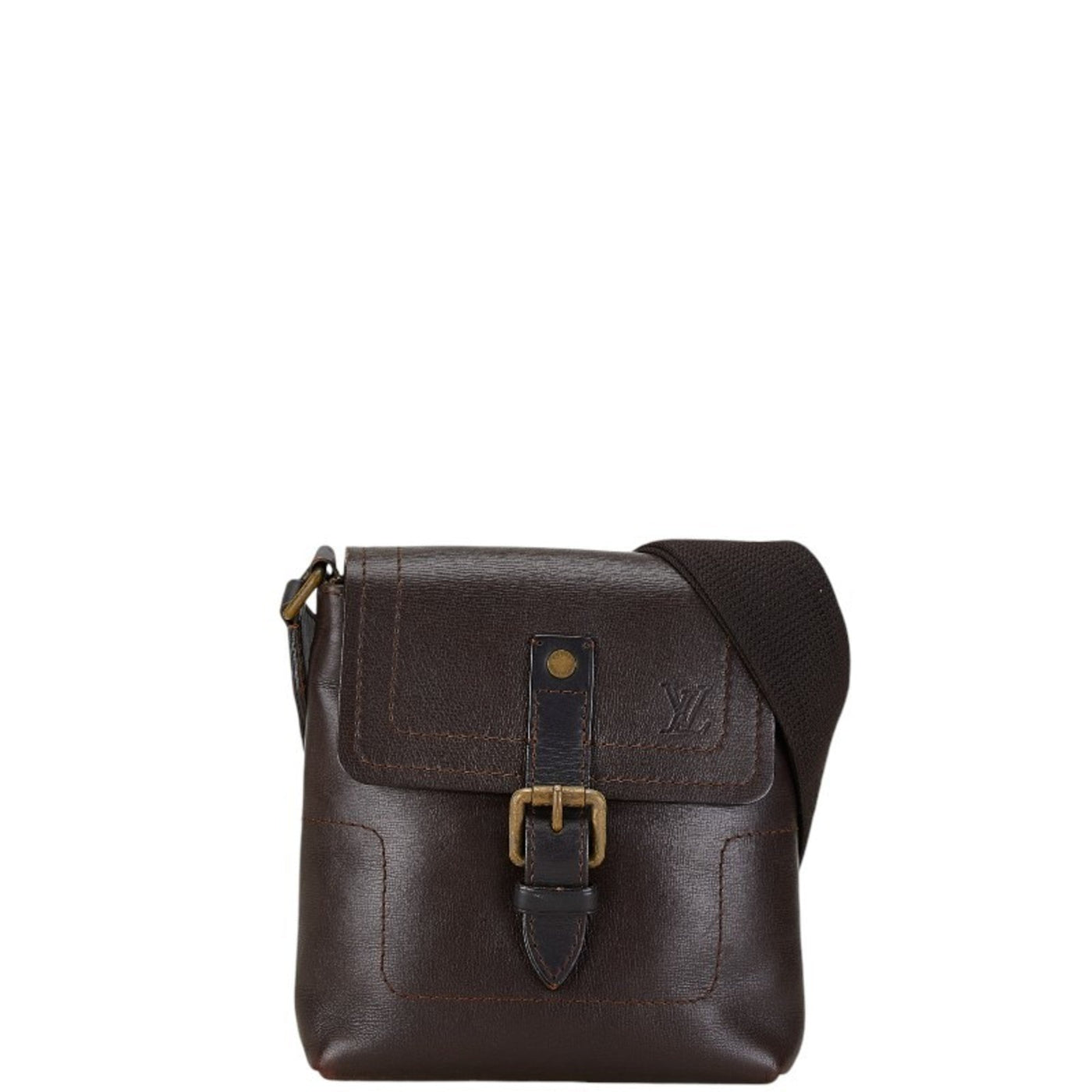 Louis Vuitton Coffee Leather Shoulder Bag