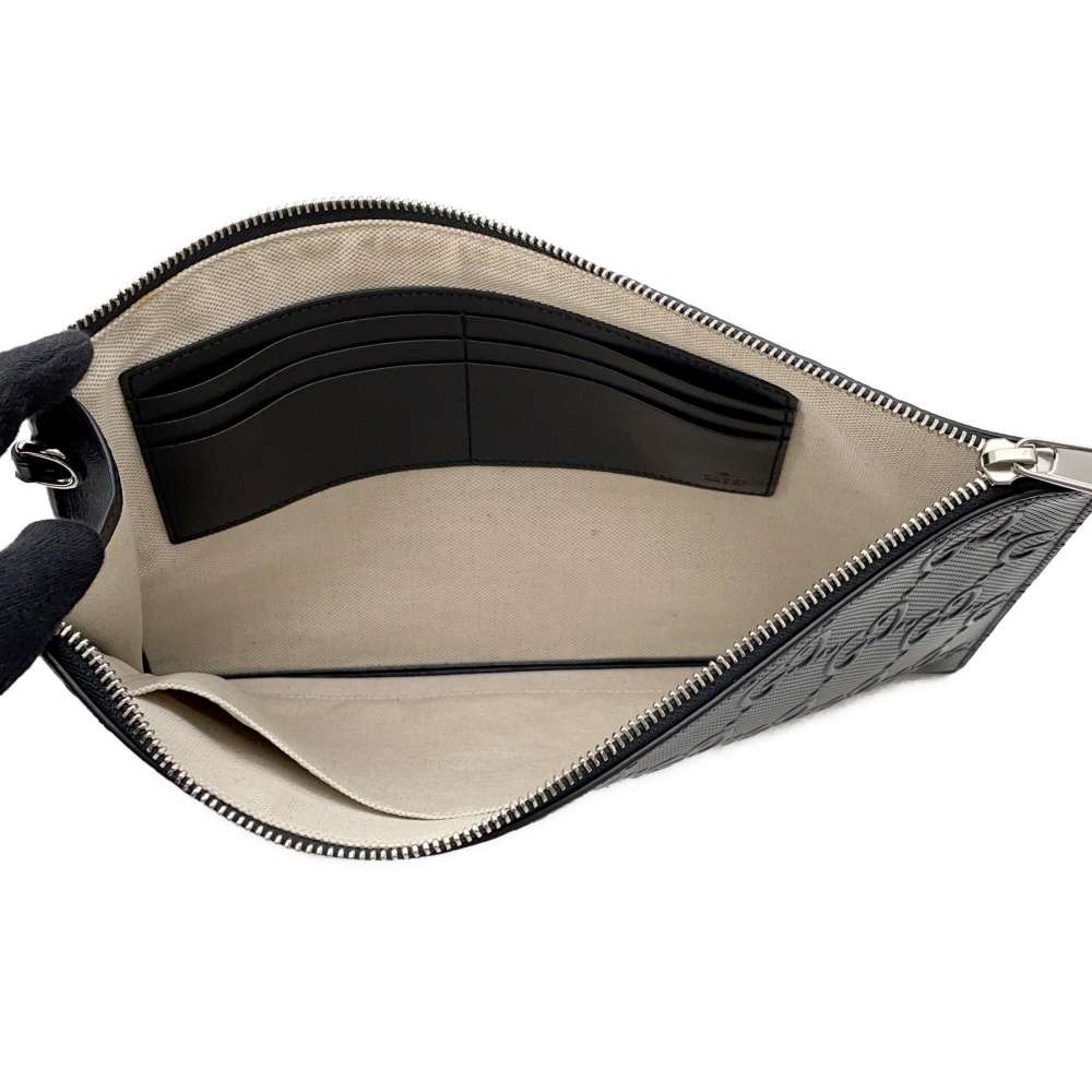 GUCCI GG embossed Clutch Bag Black 625569 Leather - Product Image 5