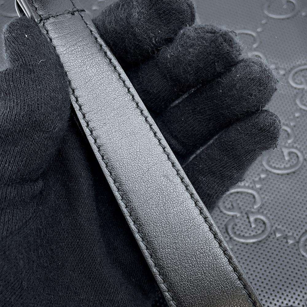 GUCCI GG embossed Clutch Bag Black 625569 Leather - Product Image 9