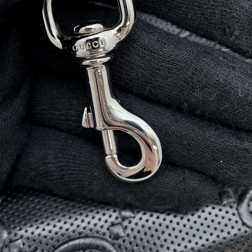 GUCCI GG embossed Clutch Bag Black 625569 Leather - Product Image 10