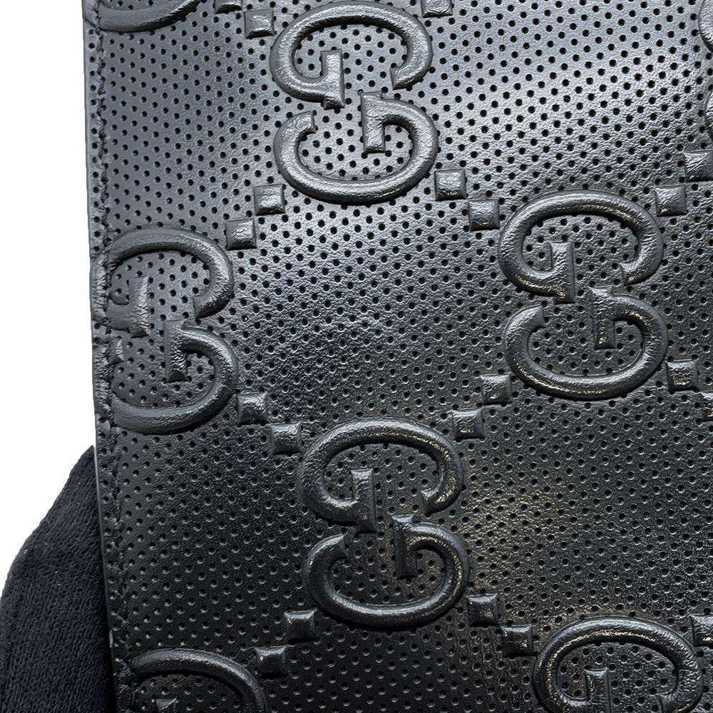 GUCCI GG embossed Clutch Bag Black 625569 Leather - Product Image 12