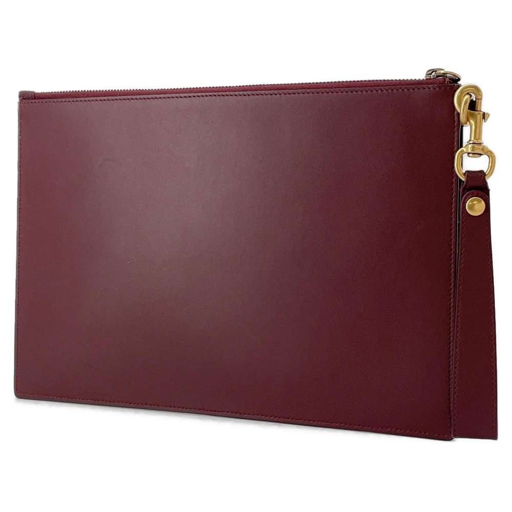GUCCI Animalier Clutch Bag Bordeaux 428724 Leather - Product Image 2