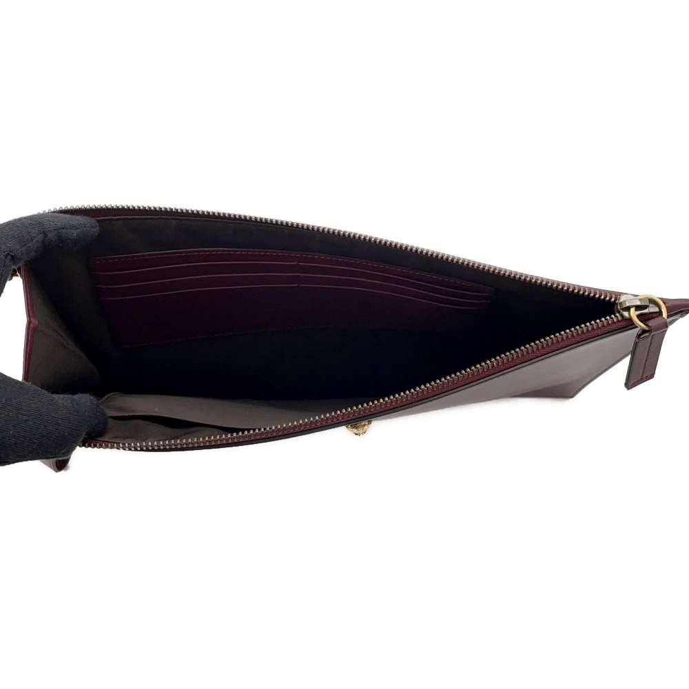 GUCCI Animalier Clutch Bag Bordeaux 428724 Leather - Product Image 5
