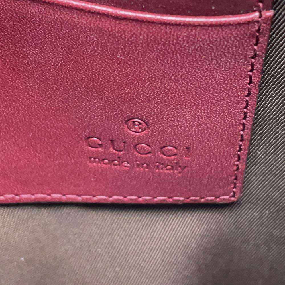 GUCCI Animalier Clutch Bag Bordeaux 428724 Leather - Product Image 9