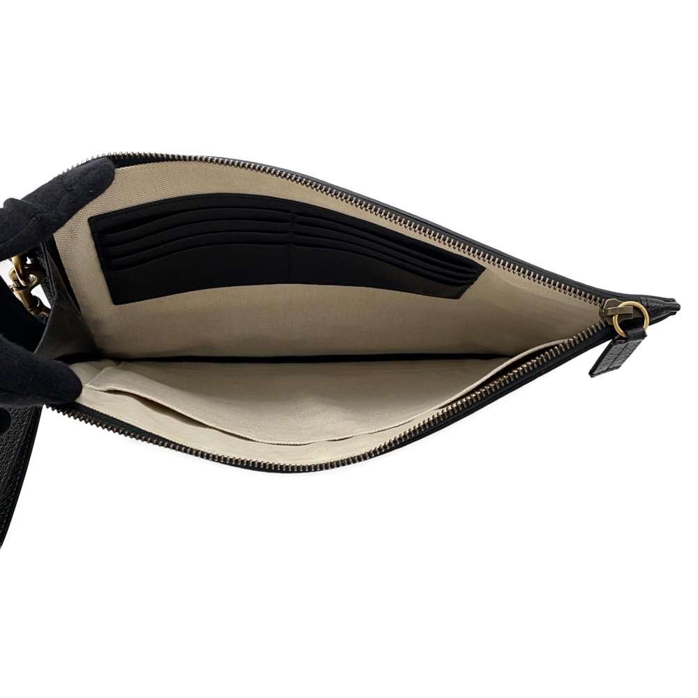 GUCCI Animalier BEE Clutch Bag Black 523684 Leather - Product Image 5