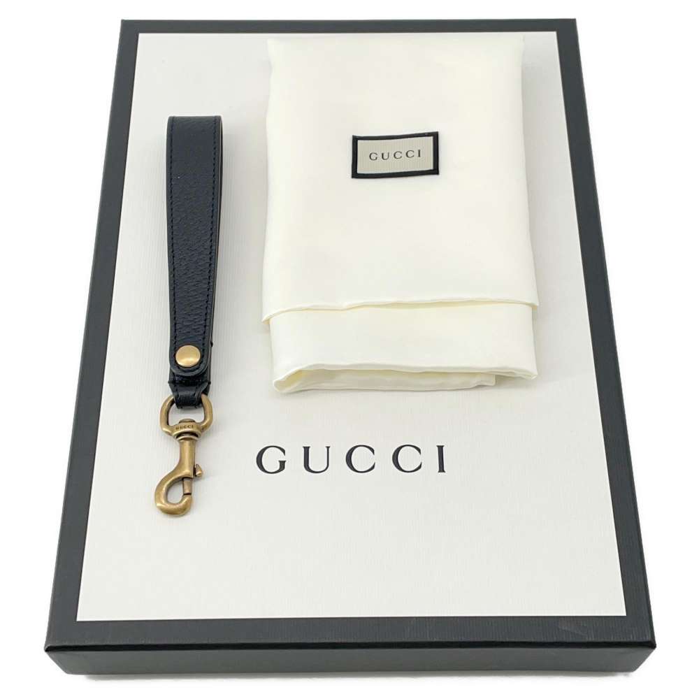GUCCI Animalier BEE Clutch Bag Black 523684 Leather - Product Image 12