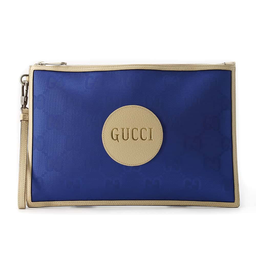GUCCI Off the Grid Clutch Bag Blue/Ivory 625598 Nylon | Studio Nafay