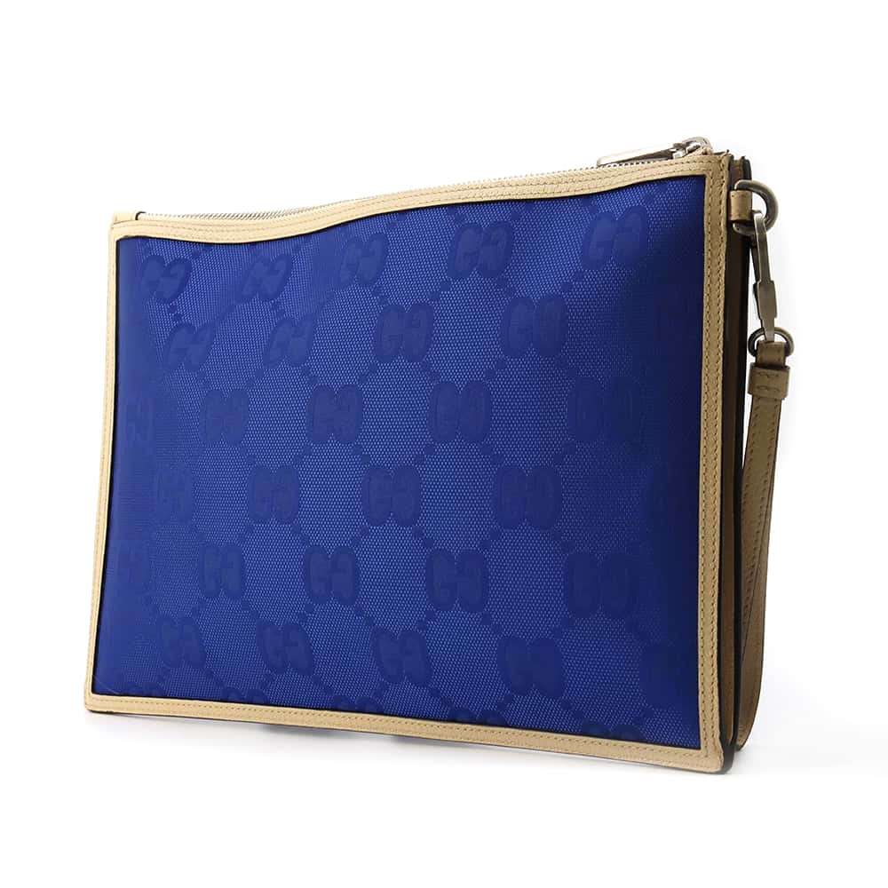 GUCCI Off the Grid Clutch Bag Blue/Ivory 625598 Nylon - Product Image 2