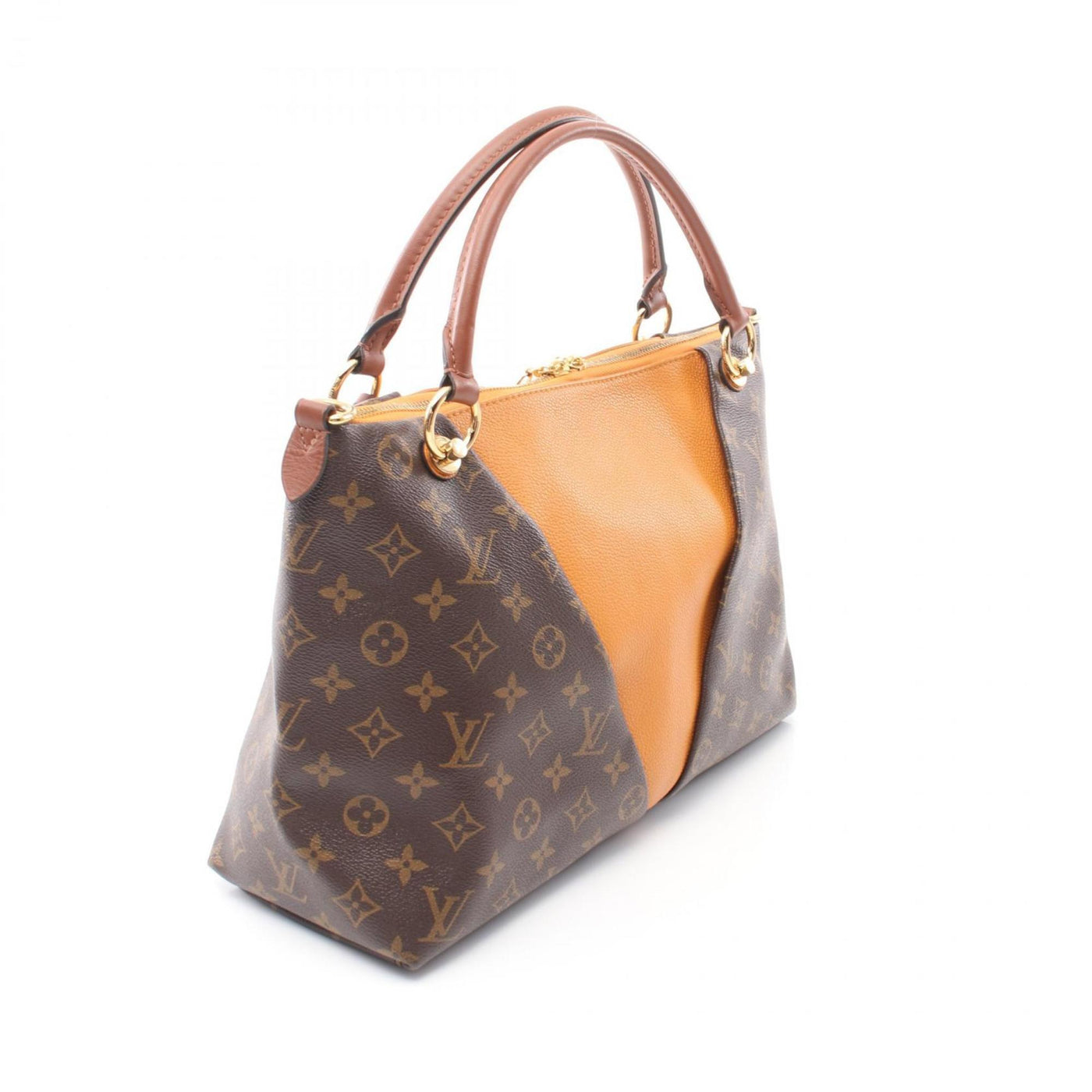 Louis Vuitton Monogram Saffron Coated Canvas Leather Handbag