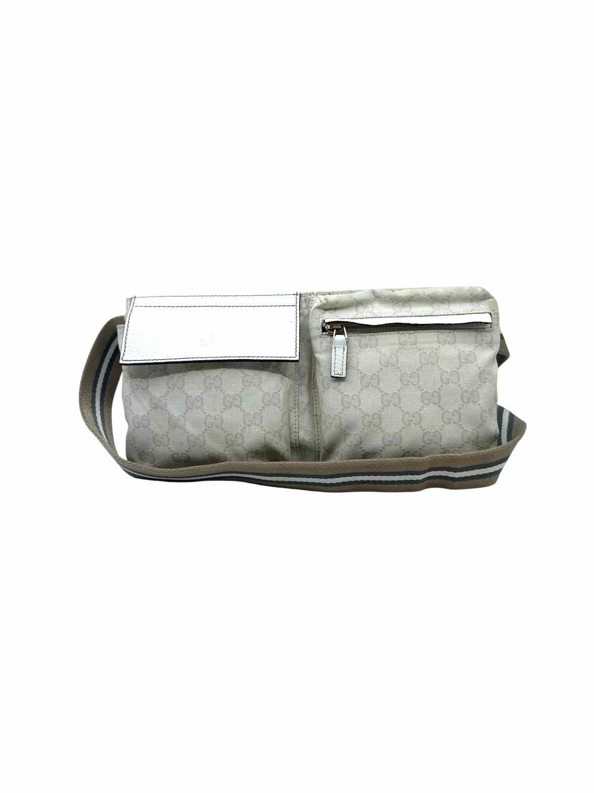 GUCCI White Canvas Monogram Waist Bag - Product Image 2