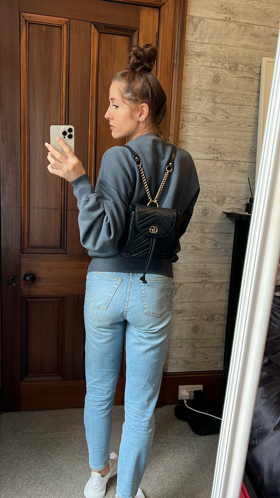 Gucci GG Black Mini Marmont Backpack - Product Image 2