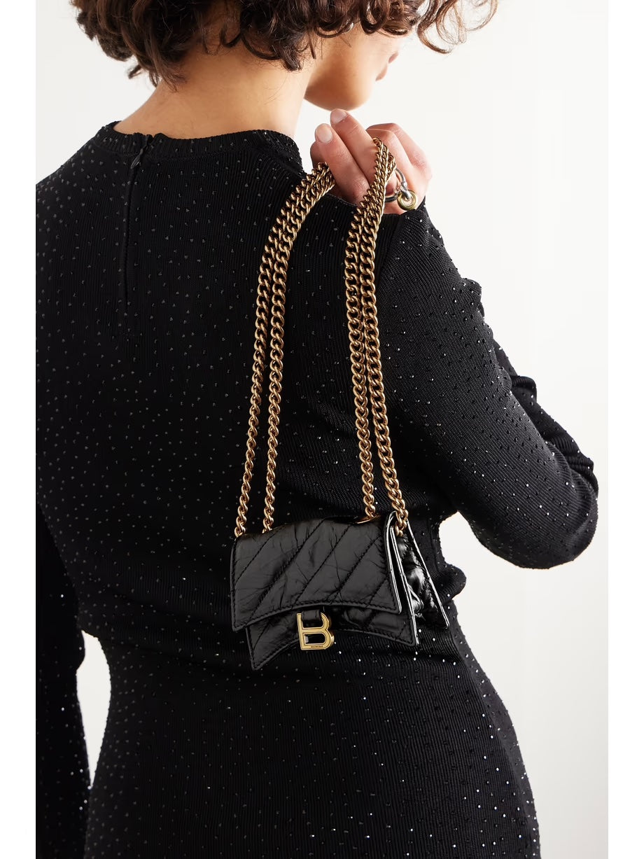 BALENCIAGA CRUSH QUILTED LEATHER MINI CHAIN BAG - Product Image 2