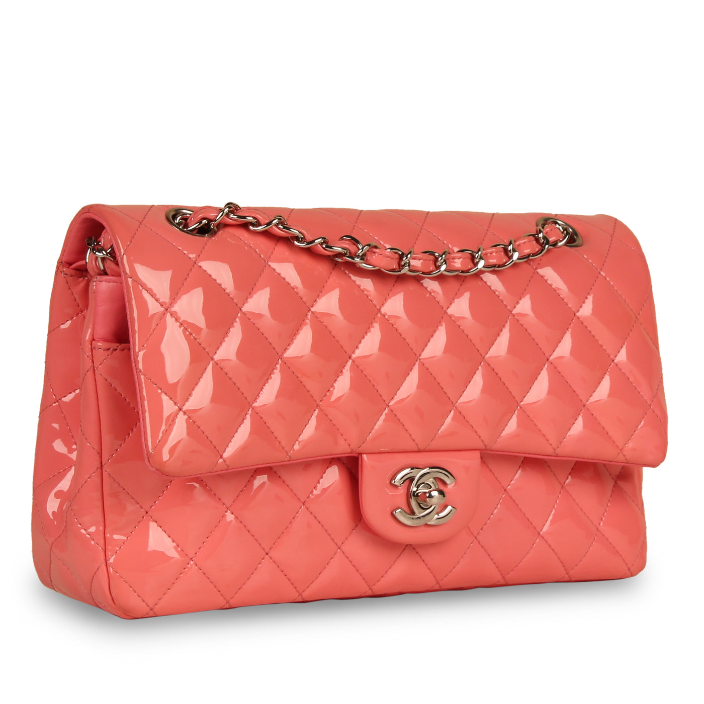 Classic Flap Bag Medium - Pink Patent | Studio Nafay
