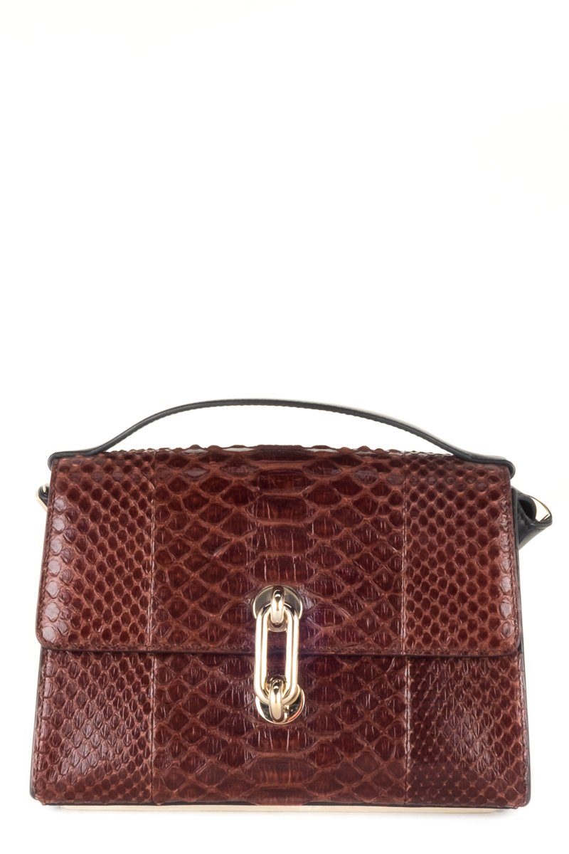 Balenciaga Burgundy Python Shoulder Bag | Studio Nafay