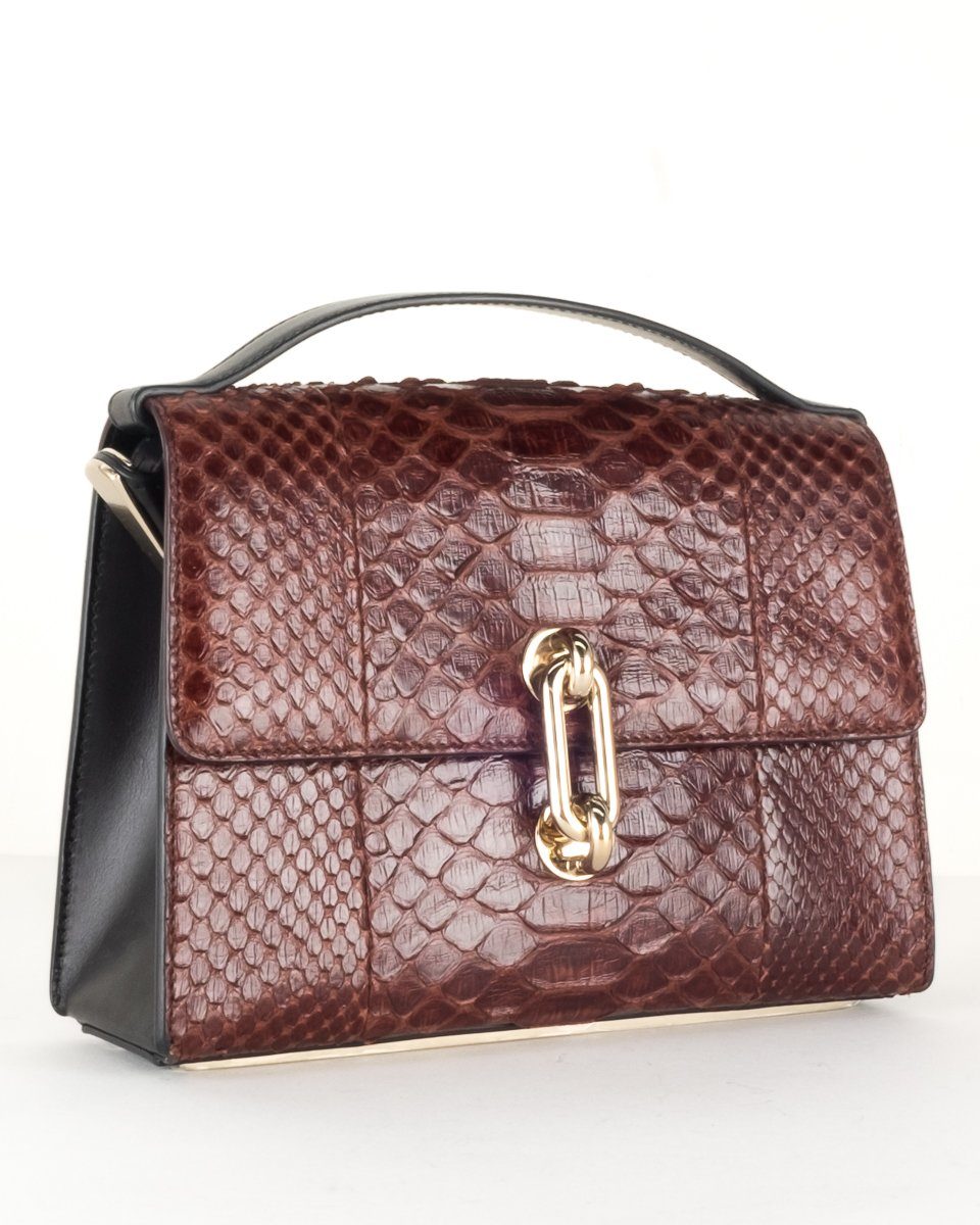 Balenciaga Burgundy Python Shoulder Bag - Product Image 2