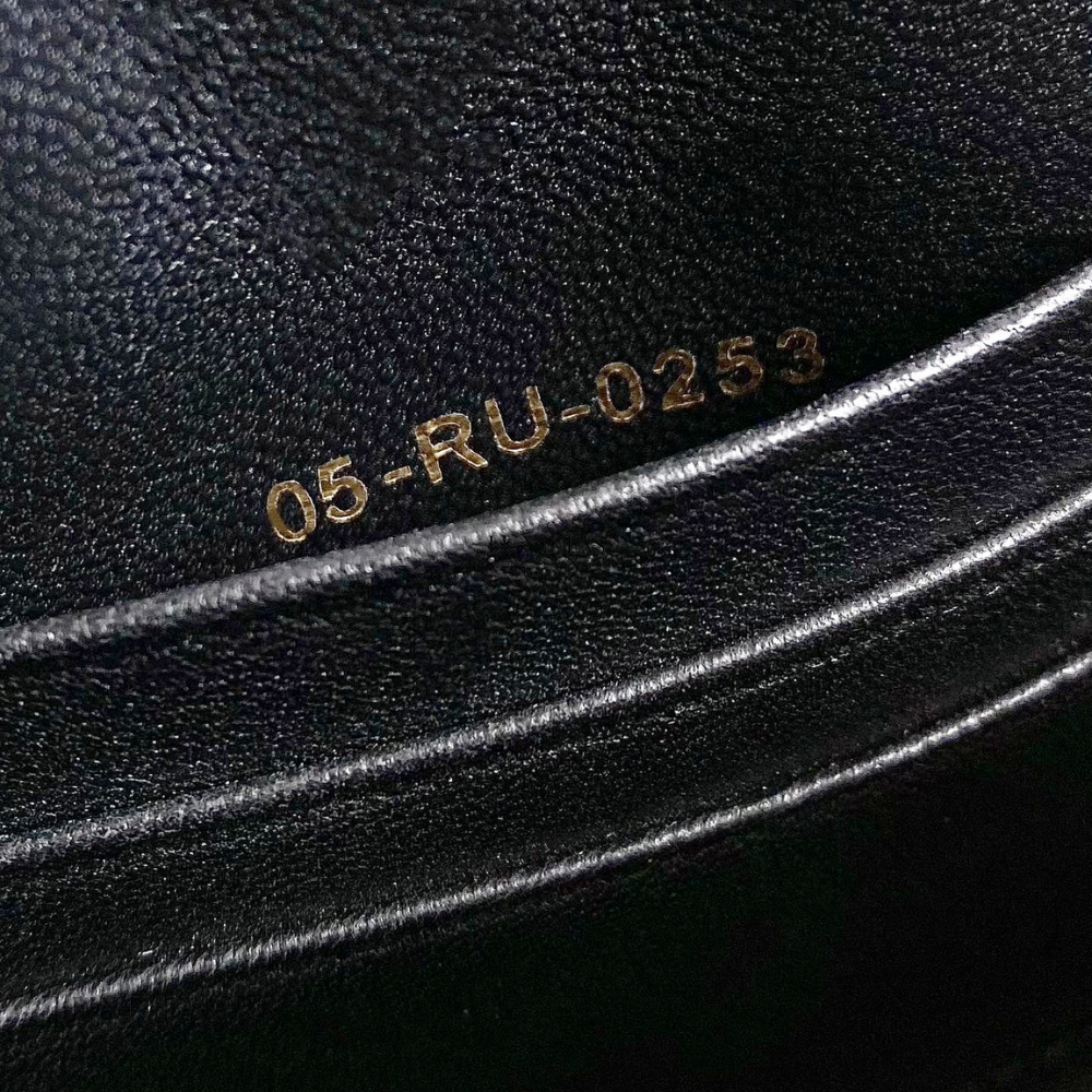 Black Cannage Lambskin D Caro Colle Noire Clutch with Chain Leather Crossbody Bag for Women - Product Image 10