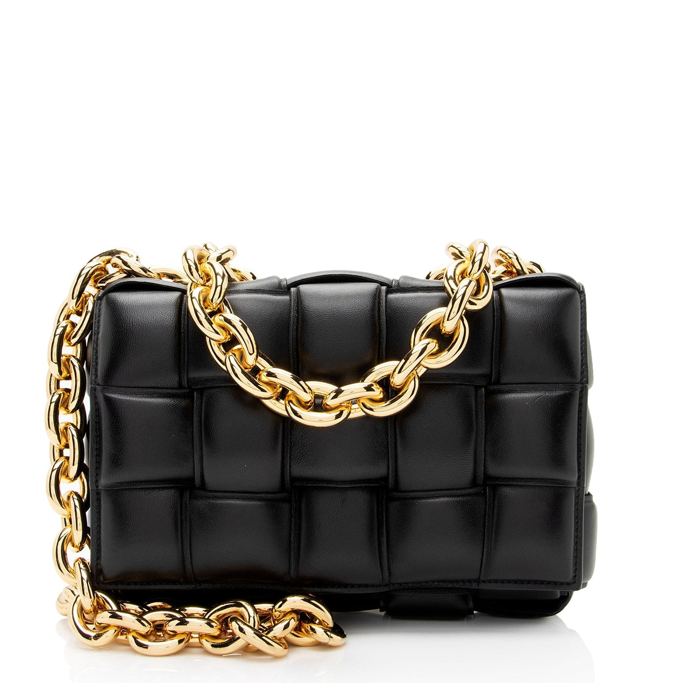 Bottega Veneta Lambskin Cassette Chain Maxi Shoulder Bag | Studio Nafay