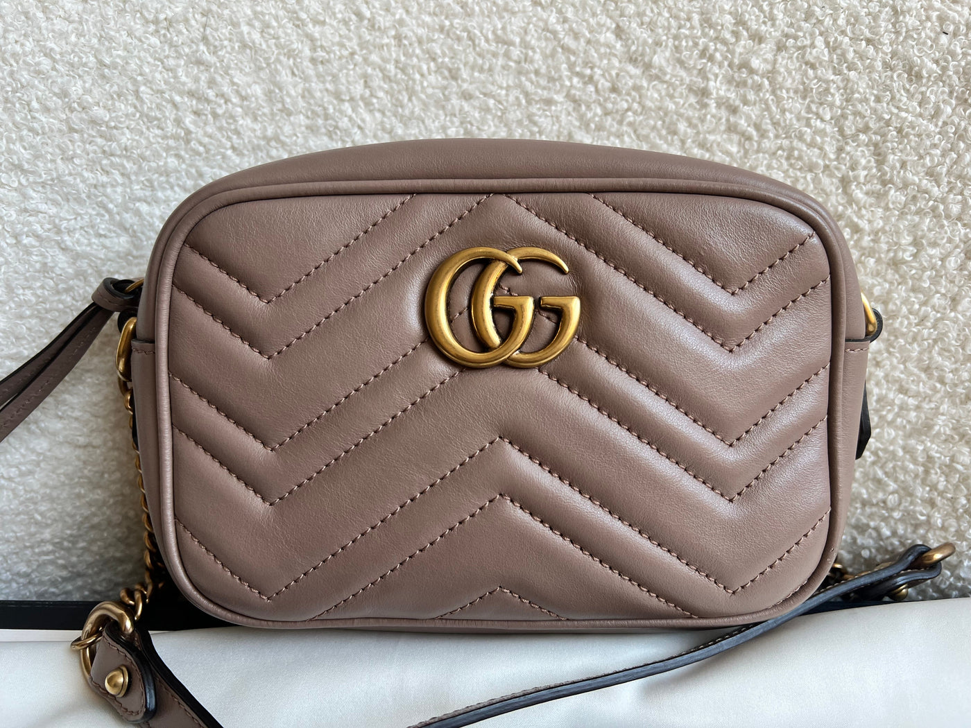 Gucci GG Dusty Pink Marmont Mini Shoulder Bag (RRP £1,360) - Product Image 4