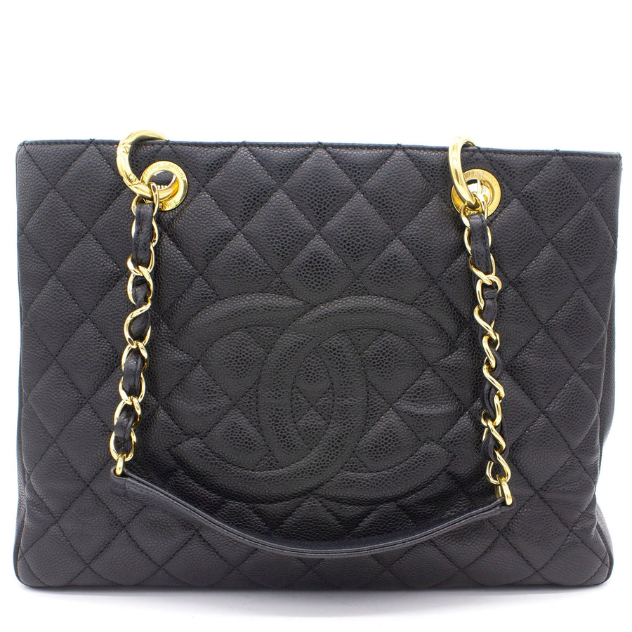 Chanel Caviar Grand Shopping Tote GST Black | Studio Nafay