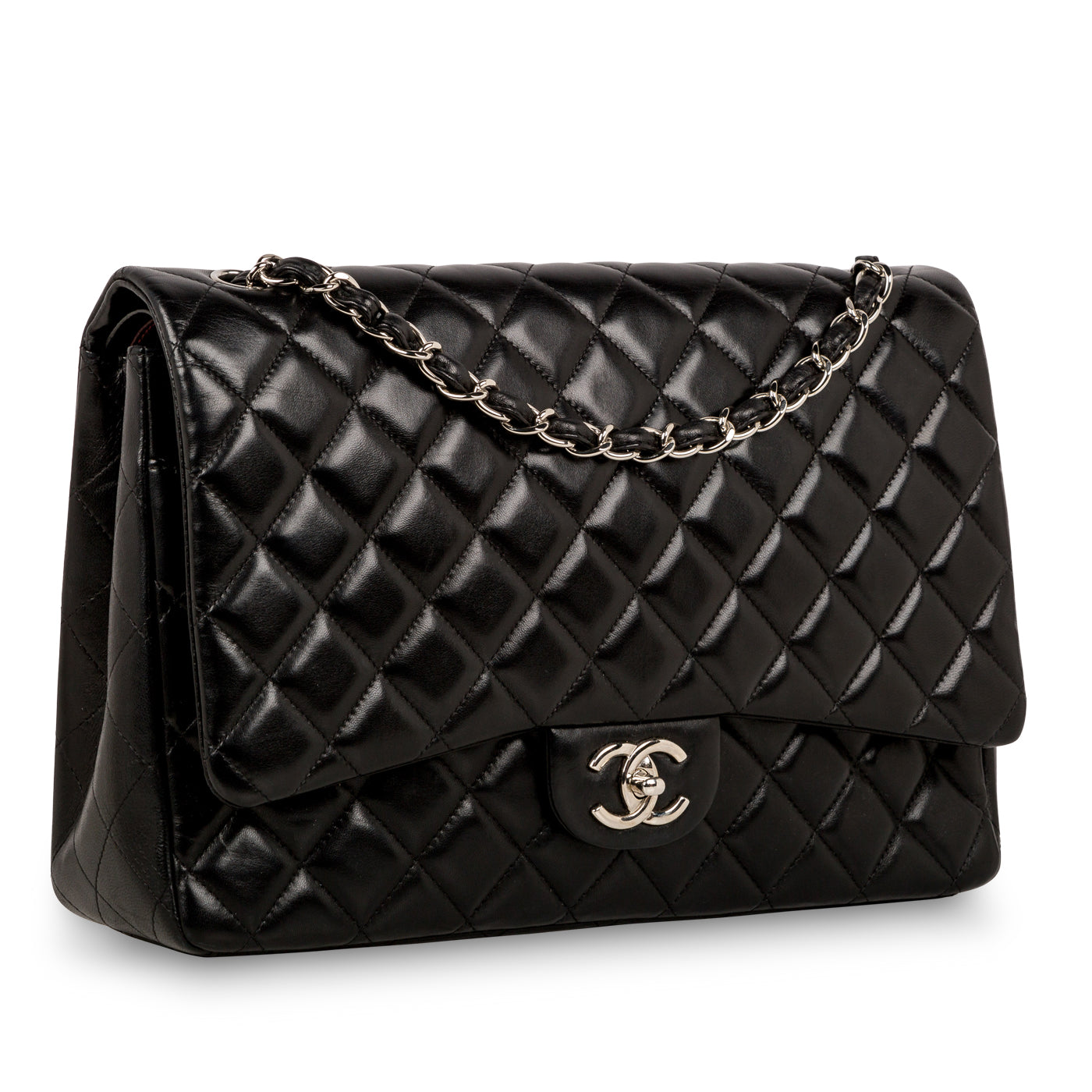 Classic Flap Bag - Black Maxi | Studio Nafay