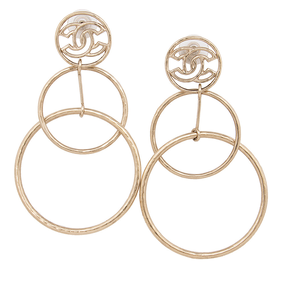 Chanel CC Circle Drop Earrings | Studio Nafay