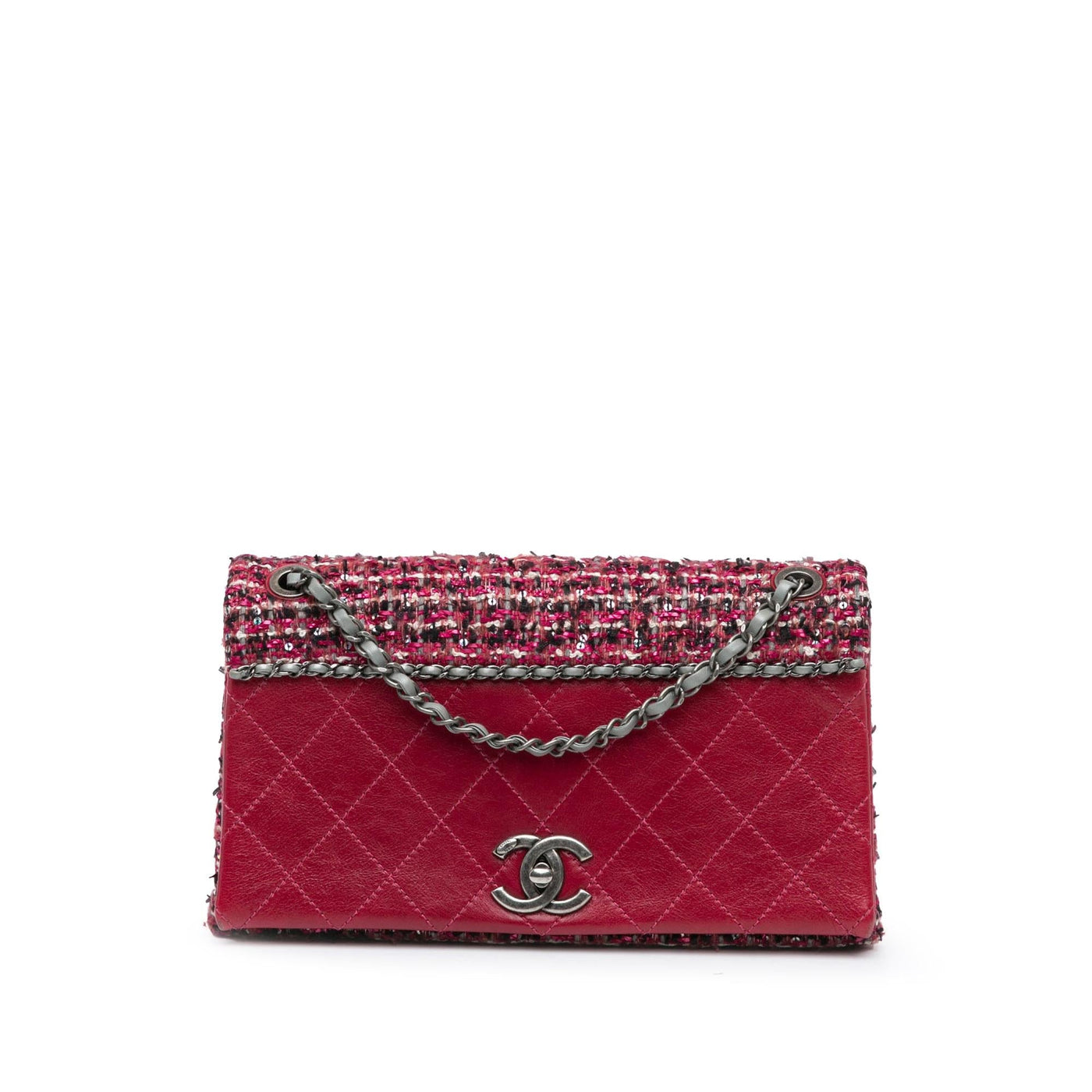 Chanel CC Lambskin and Tweed Flap | Studio Nafay