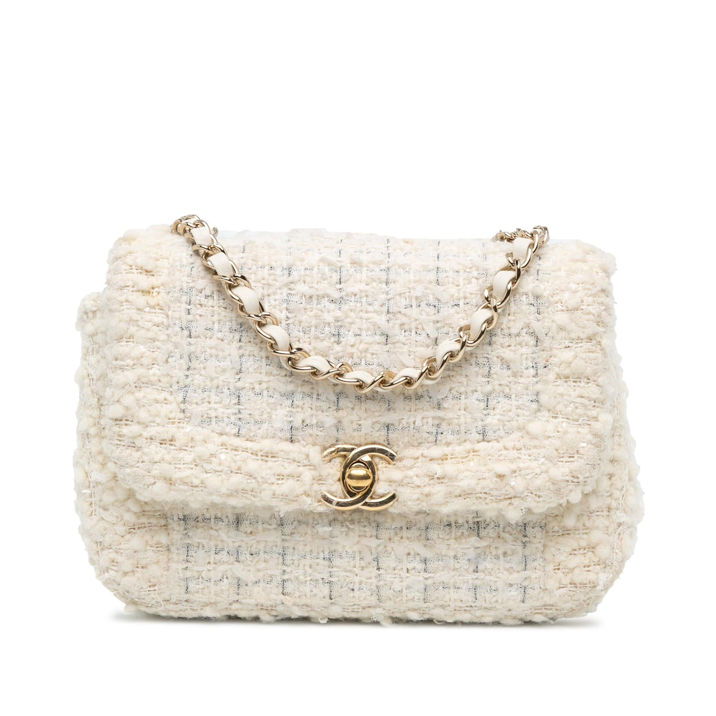 Chanel CC Mini Tweed Flap Crossbody | Studio Nafay