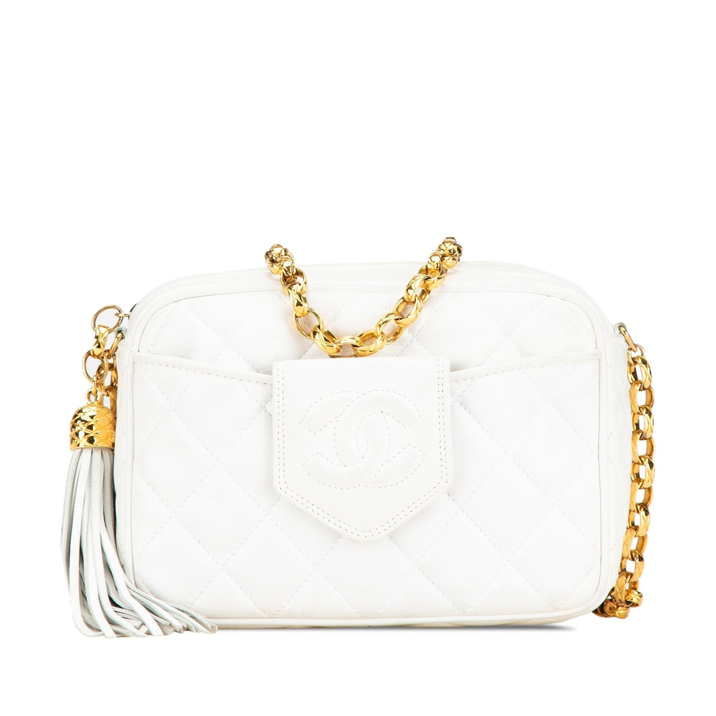Chanel CC Quilted Lambskin Tassel Camera Bag | Studio Nafay