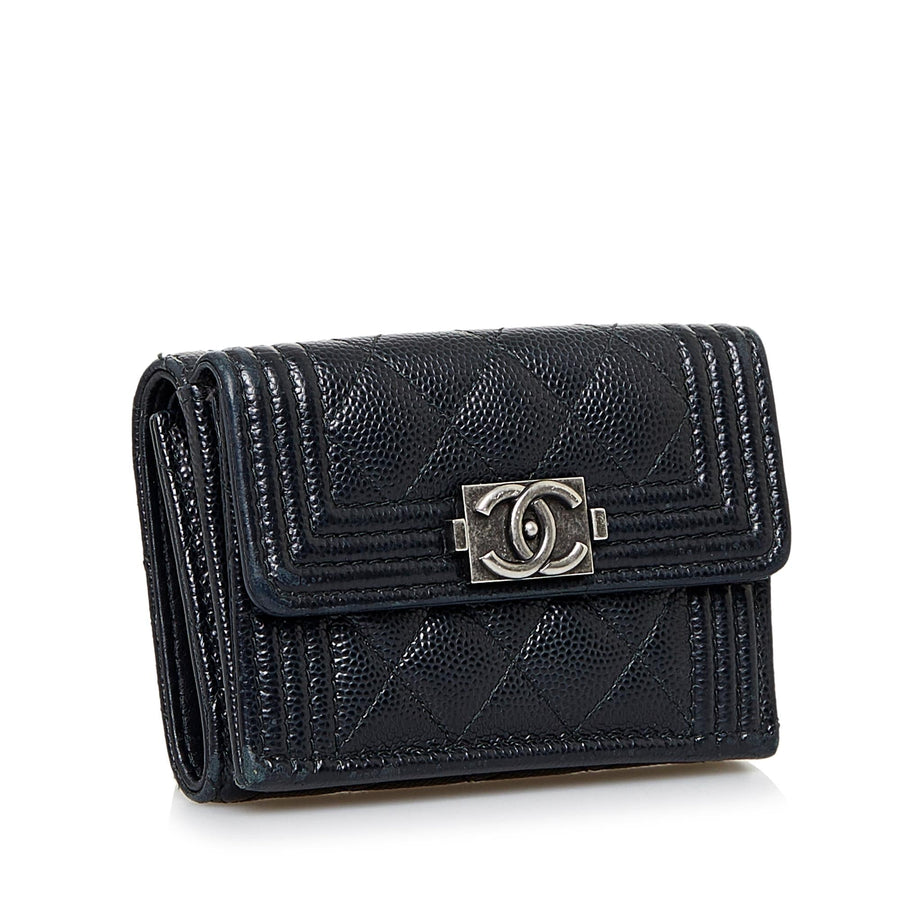 Chanel Caviar Boy Trifold Wallet | Studio Nafay