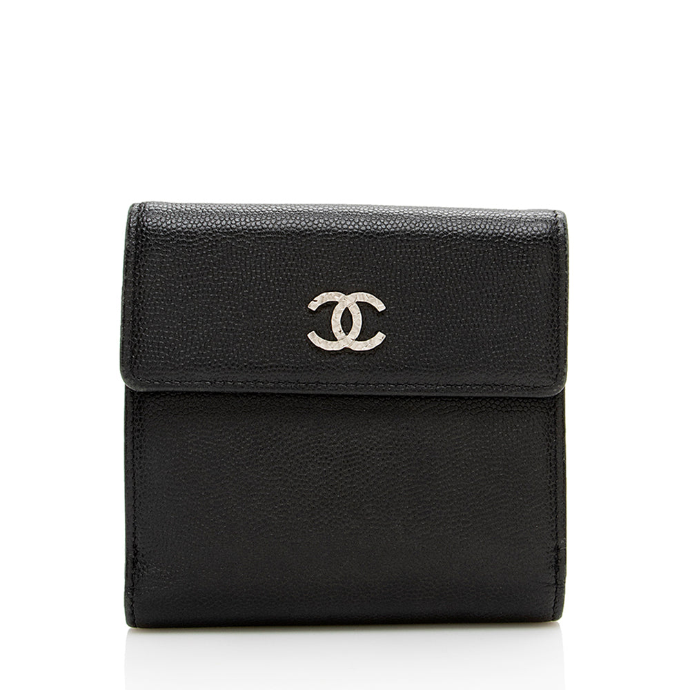 Chanel Caviar Leather CC Bifold Wallet | Studio Nafay