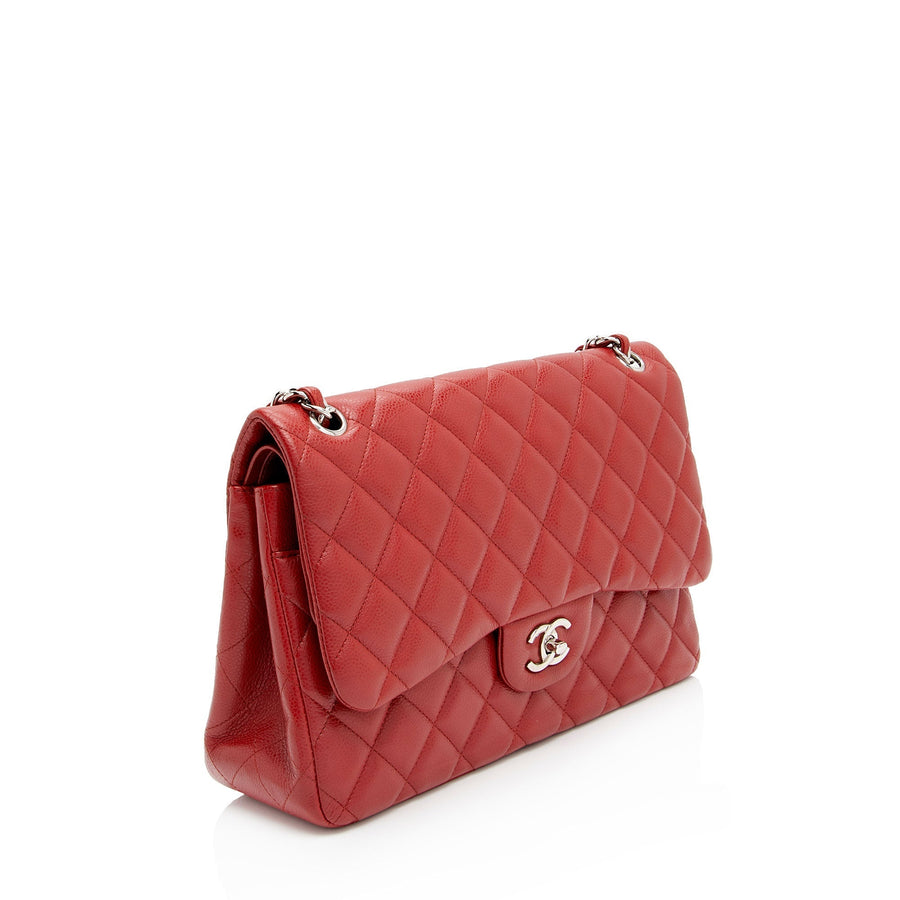 Chanel Caviar Leather Classic Jumbo Double Flap Bag | Studio Nafay
