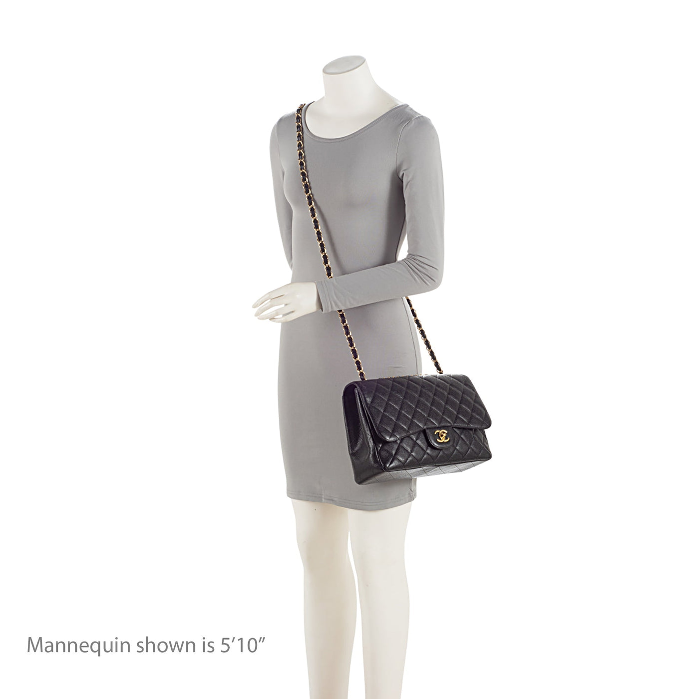 Chanel Caviar Leather Classic Jumbo Single Flap Bag - Product Image 4