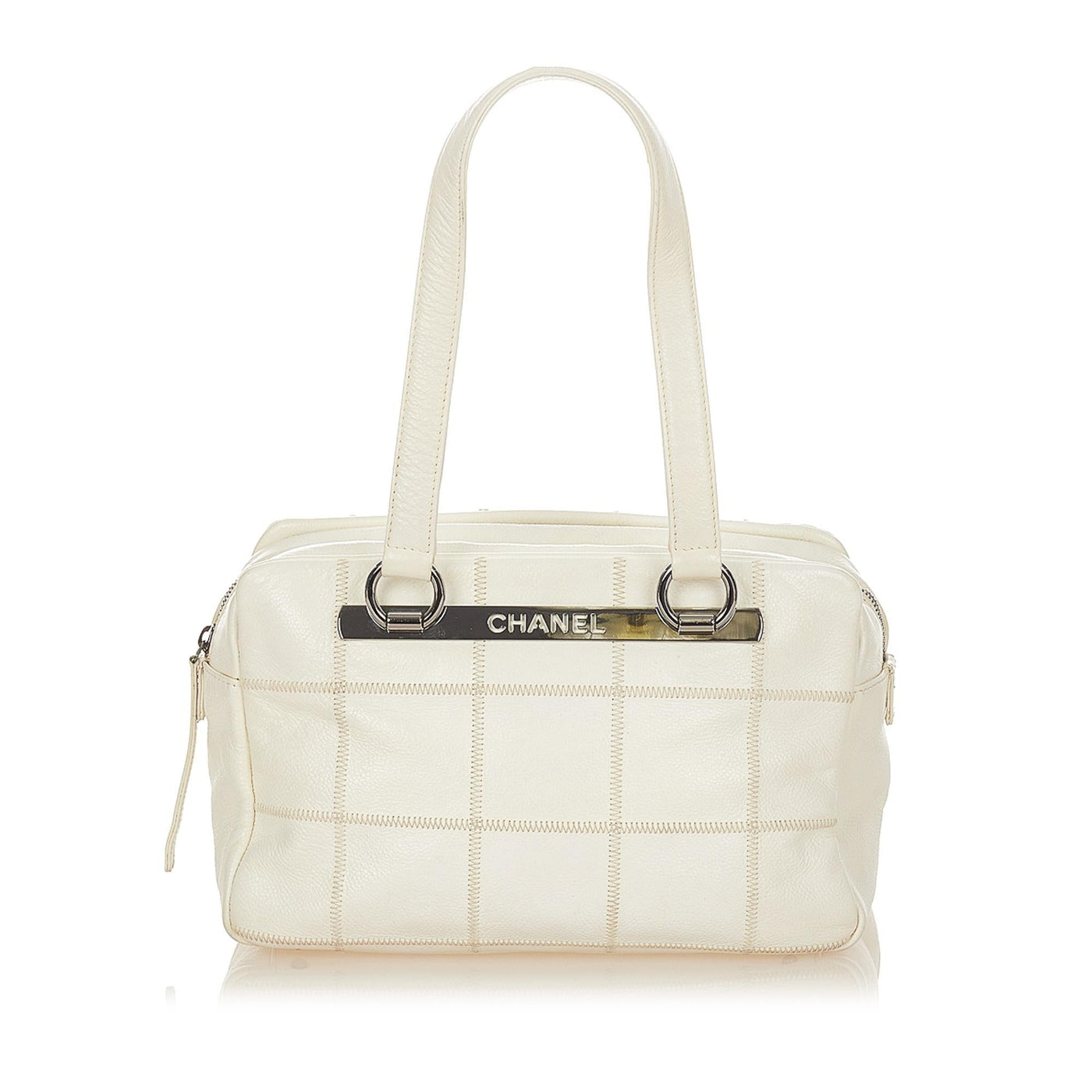 Chanel Choco Bar Caviar Leather Shoulder Bag | Studio Nafay