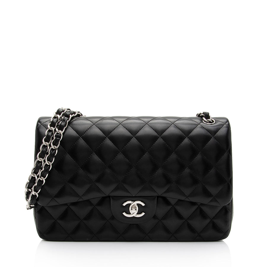 Chanel Lambskin Classic Jumbo Double Flap Bag