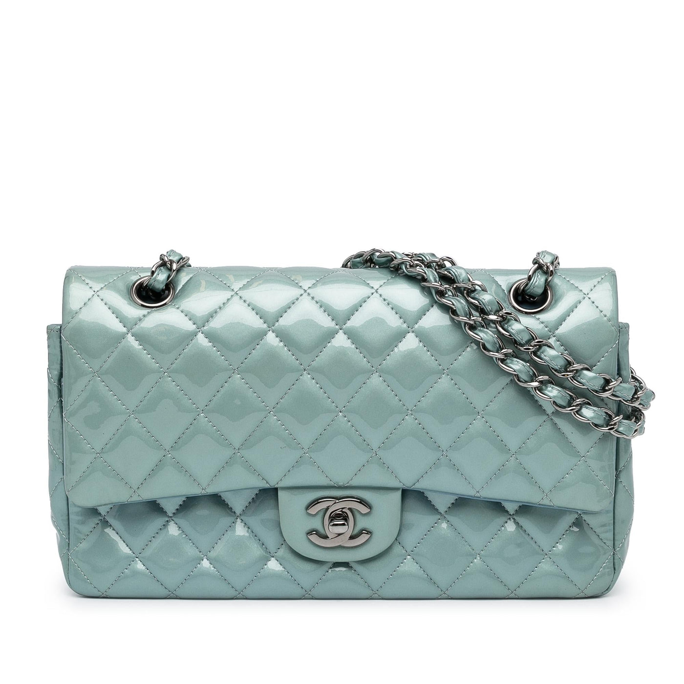 Chanel Medium Classic Patent Double Flap | Studio Nafay