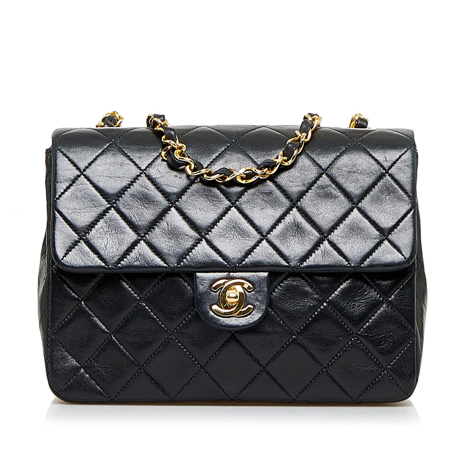 Chanel Mini Classic Square Lambskin Single Flap Bag