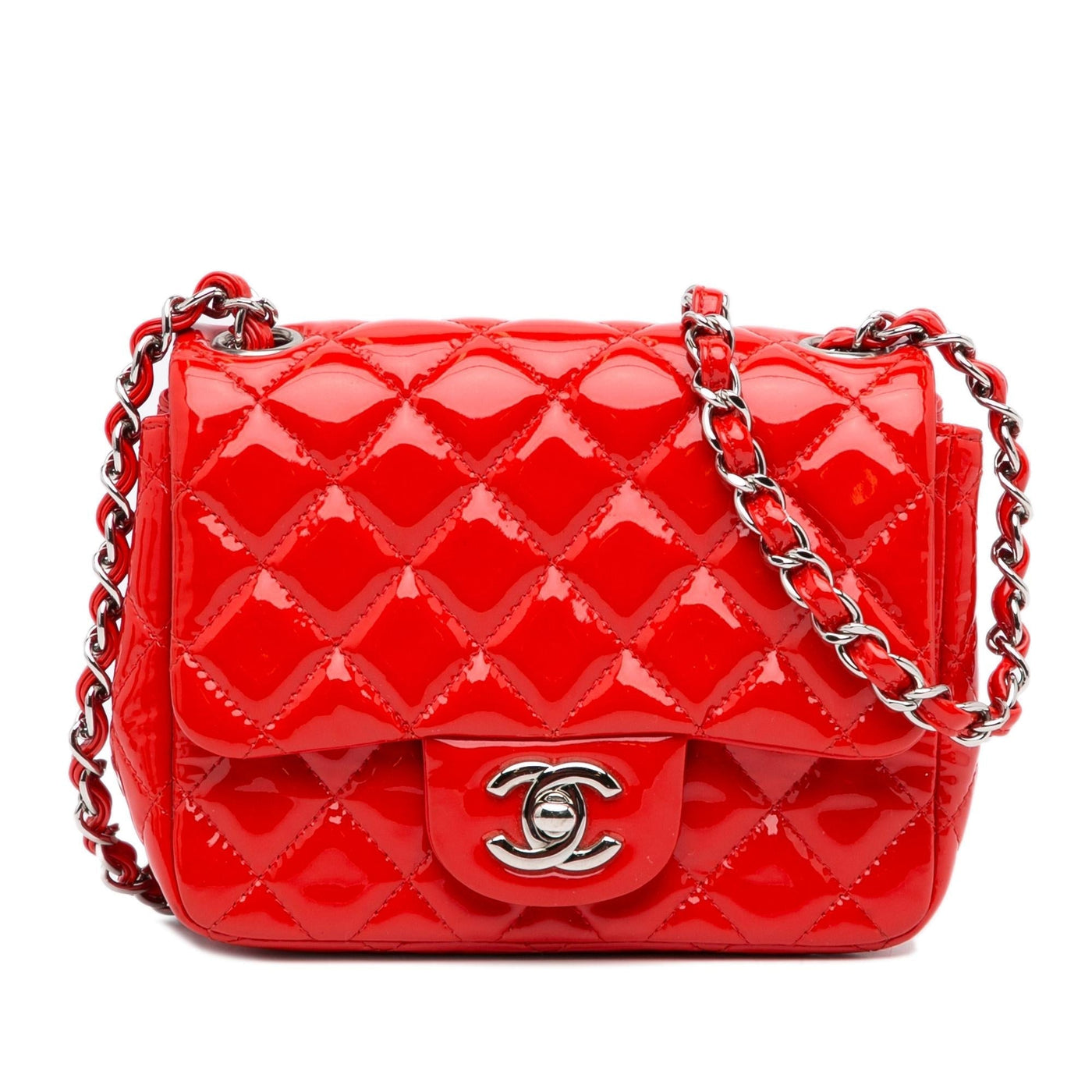 Chanel Mini Classic Square Patent Single Flap | Studio Nafay