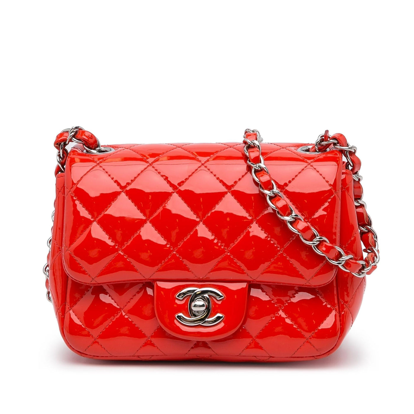 Chanel Mini Patent Classic Square Single Flap | Studio Nafay