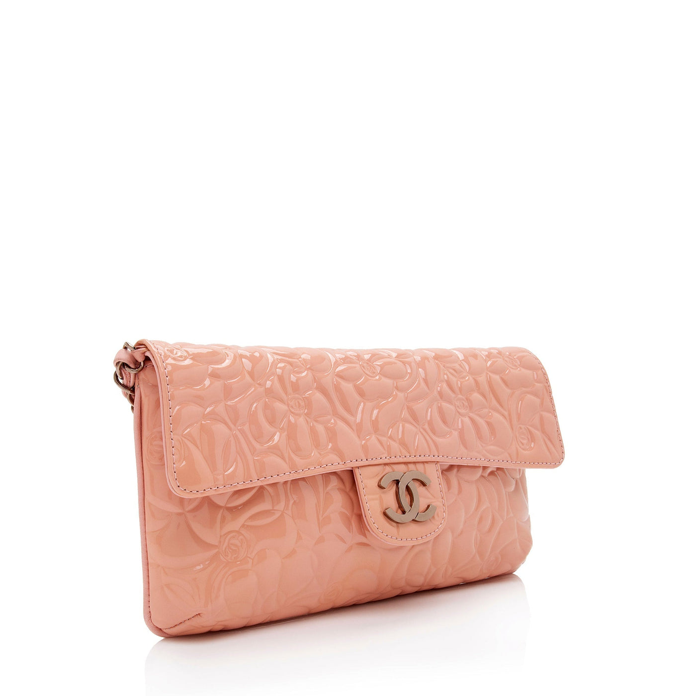 Chanel Patent Leather Camellia Classic Single Flap Bag - Product Image 2