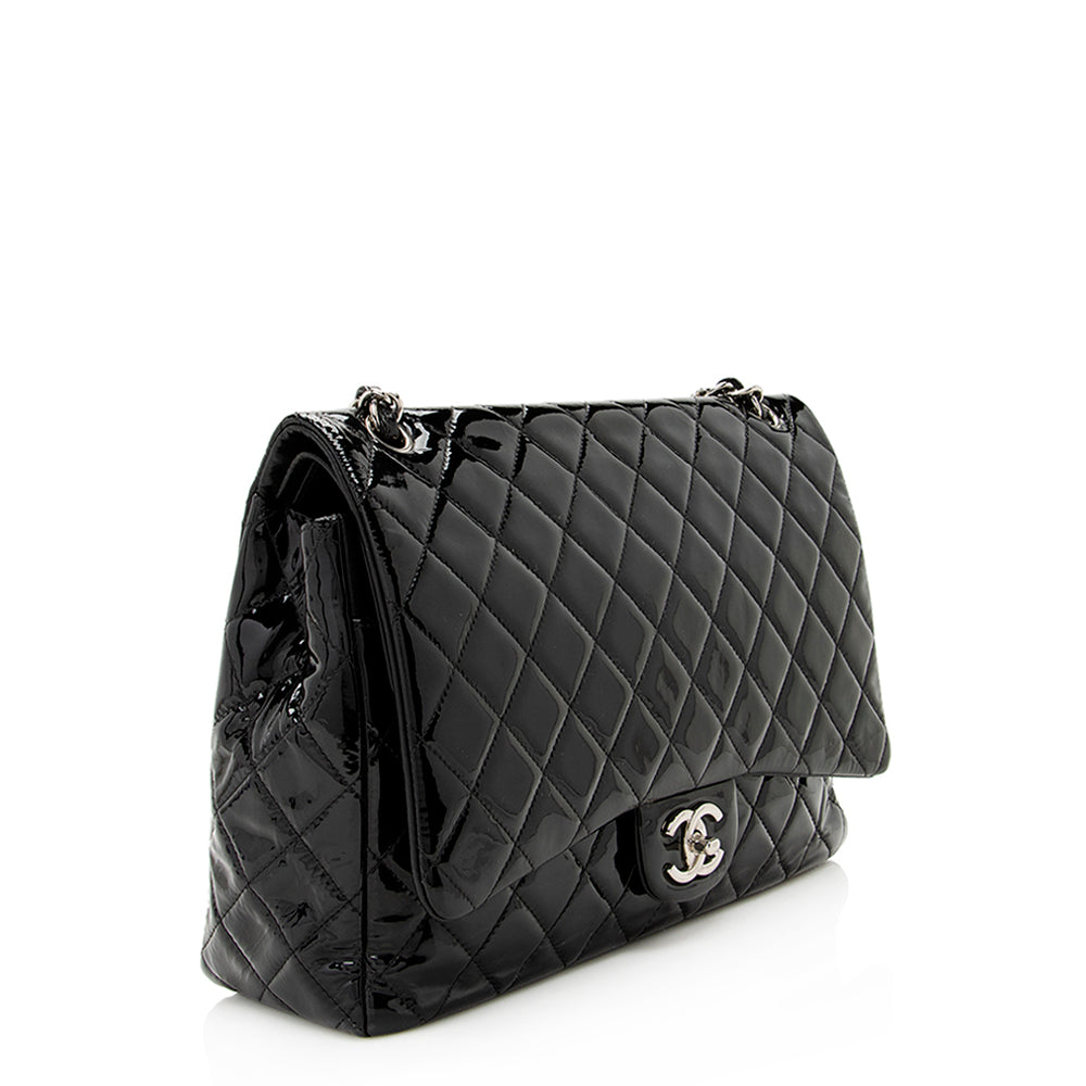 Chanel Patent Leather Classic Maxi Double Flap Bag - Product Image 2