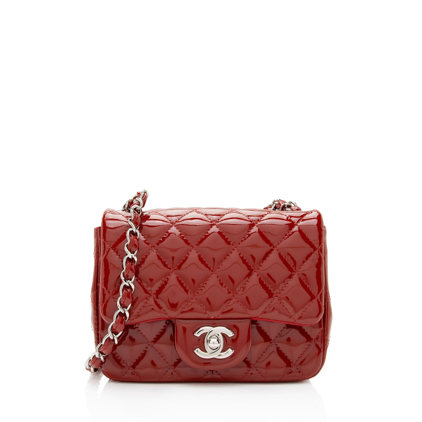 Chanel Patent Leather Classic Square Mini Flap Bag | Studio Nafay