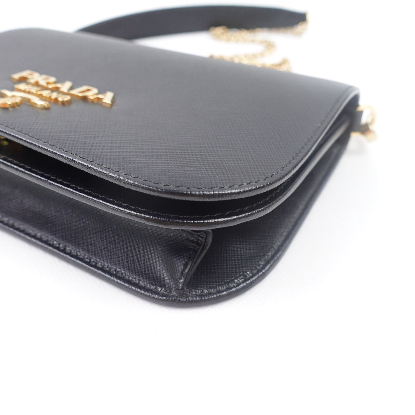 Black Saffiano Leather Clutch Crossbody Bag