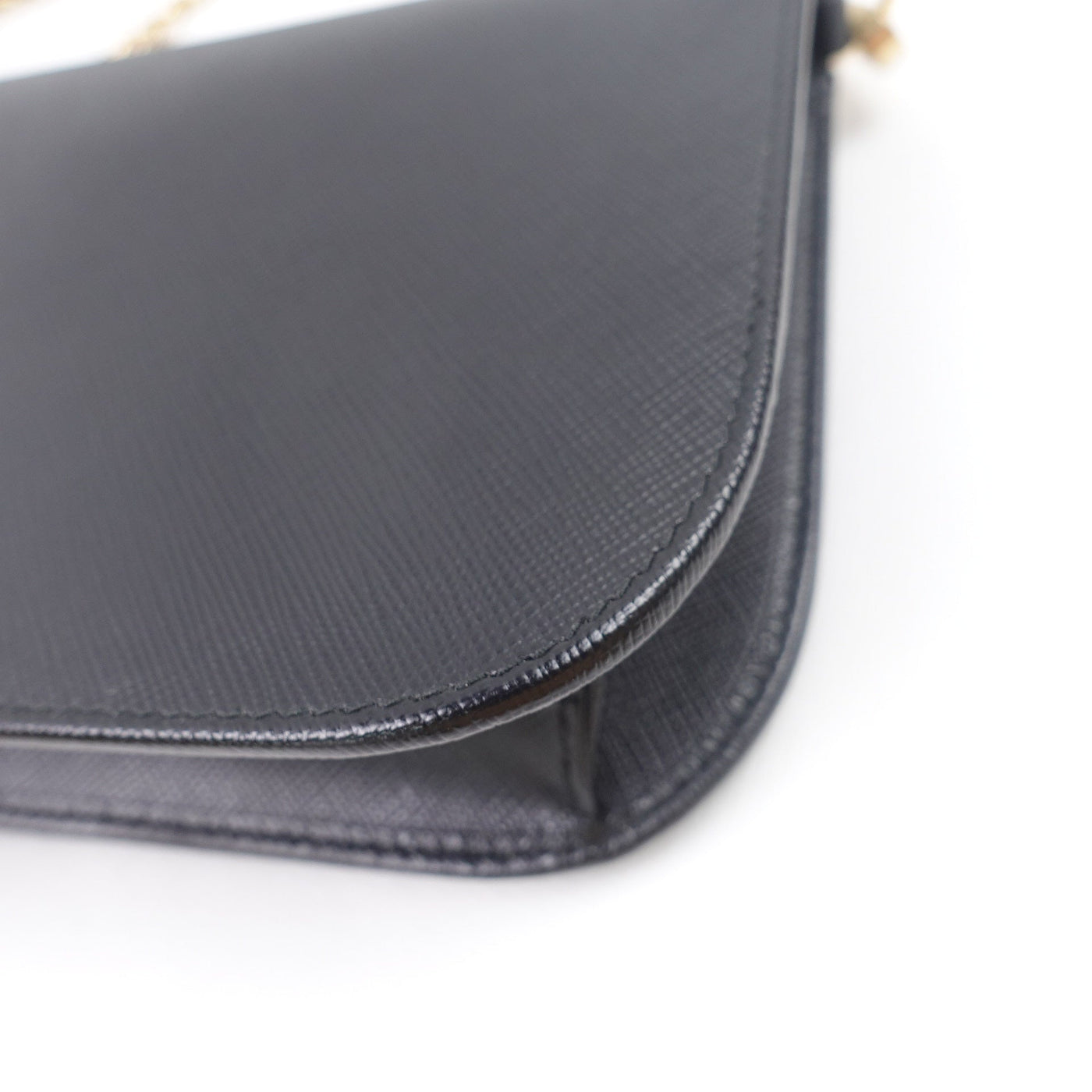 Black Saffiano Leather Clutch Crossbody Bag