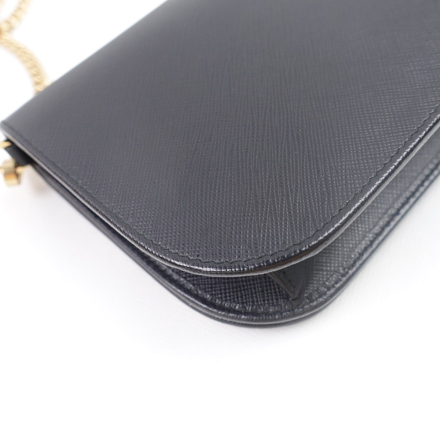Black Saffiano Leather Clutch Crossbody Bag