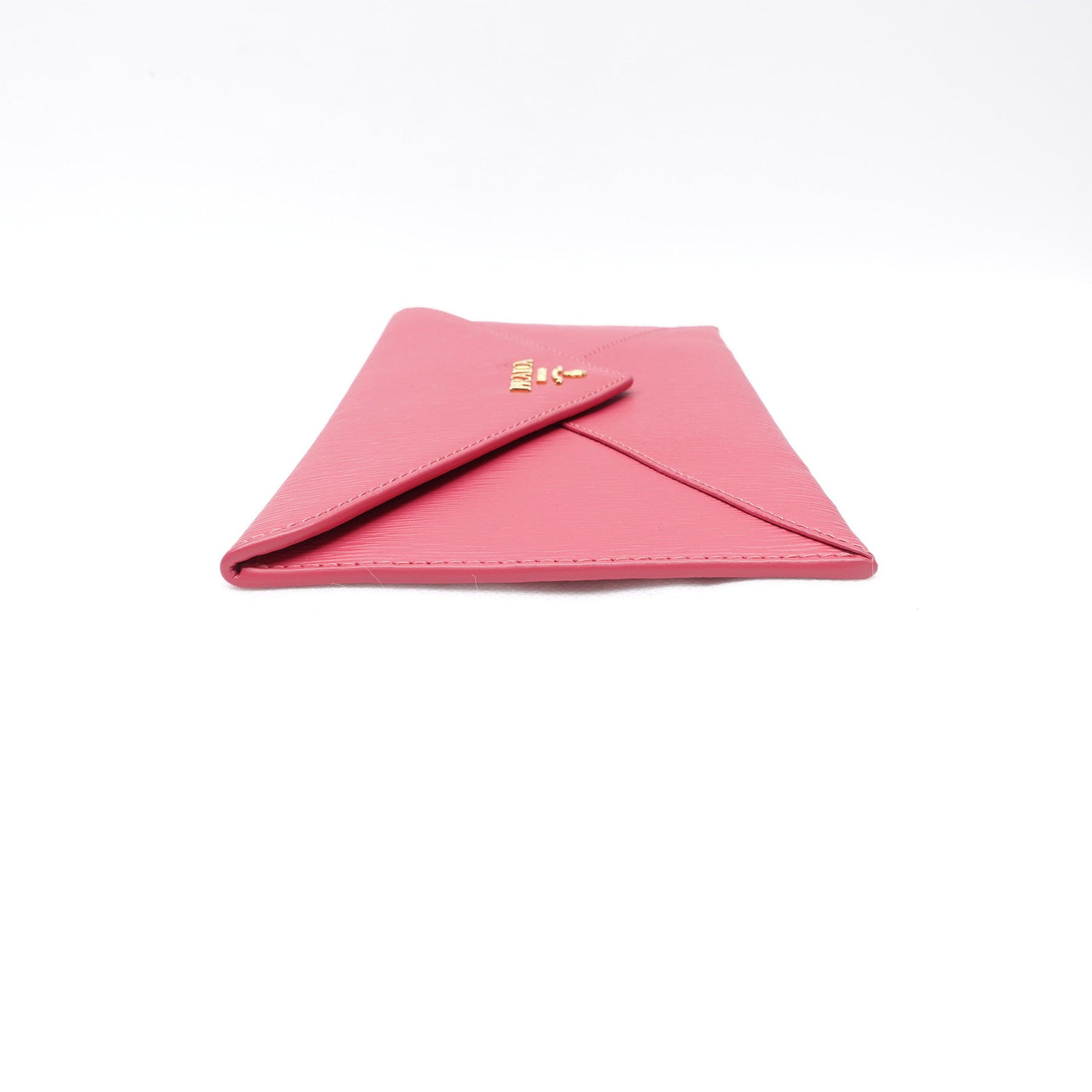 Pink Vitello Move Leather Clutch Bag