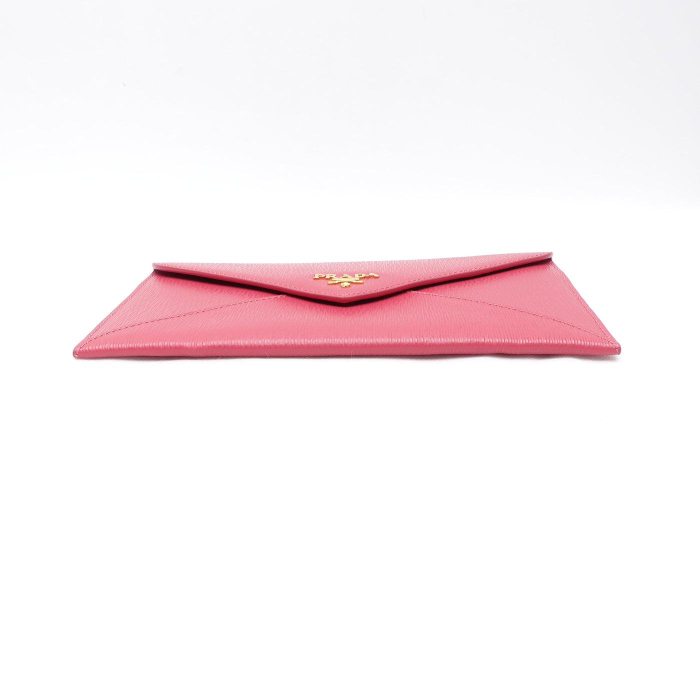 Pink Vitello Move Leather Clutch Bag